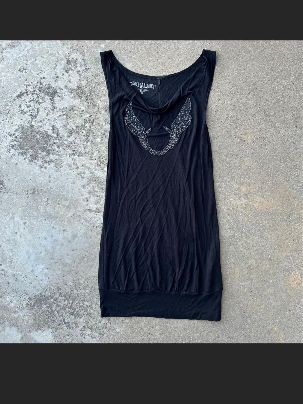RAW7 Black Sleeveless Scoop Neck Tank Top...soo HOT!!
